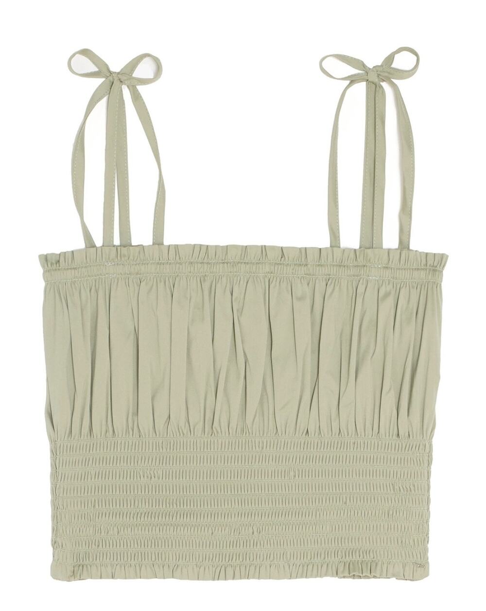 Danielle Bernstein Women's Green Strapless Crop Top Sage Size M